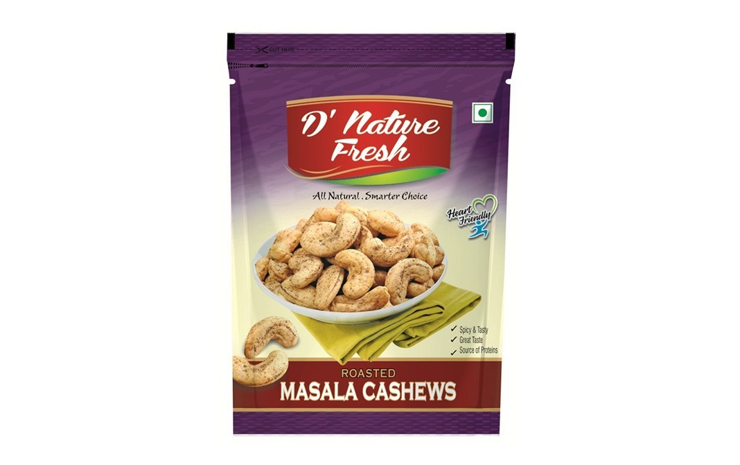 D'nature Fresh Roasted Masala Cashews    Pack  200 grams